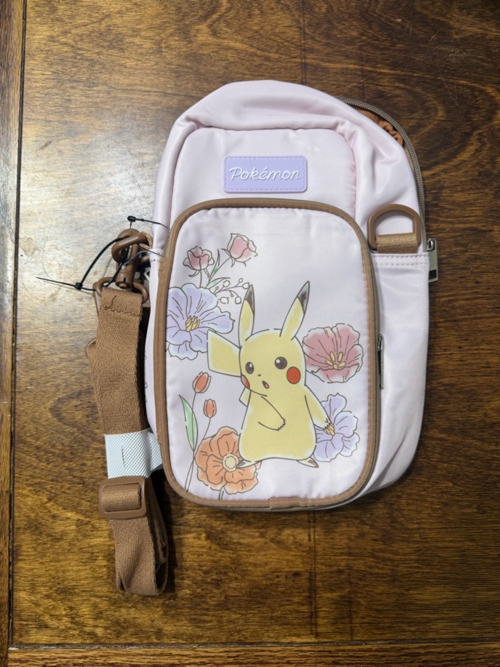 Bioworld Pink Pikachu Floral Crossbody Bag NWOT
